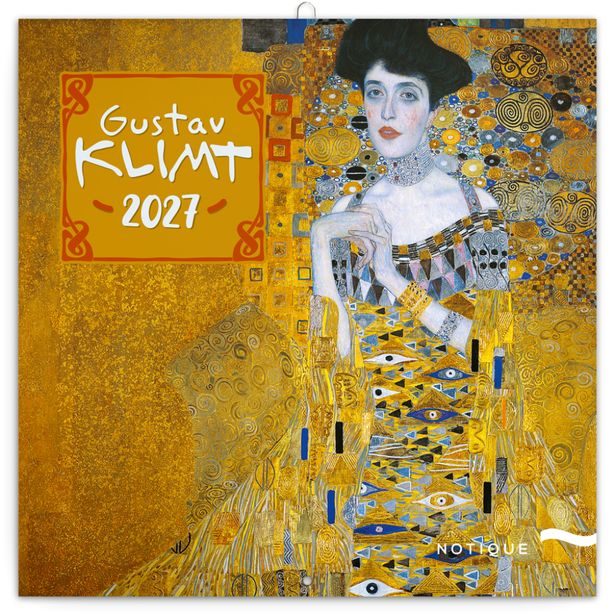 NOTIQUE Poznámkový kalendář Gustav Klimt 2027, 30 x 30 cm