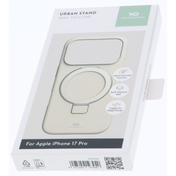 White Diamonds Mag Urban Stand Case, kryt pro Apple iPhone 17 Pro, MagSafe kompatibilní, pískový