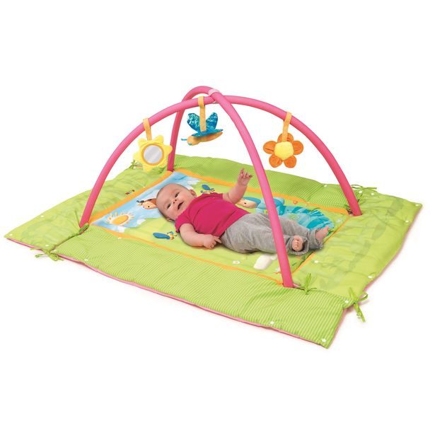 Cotoons Hrací podložka Discovery obdélníková, s hrazdou, růžová