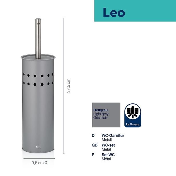 KELA WC sada Leo šedá KL-23110