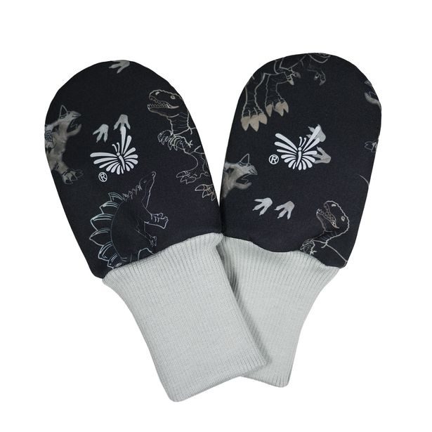 ESITO Rukavice softshell bezpalcové Dinoušek Čerňák - černá