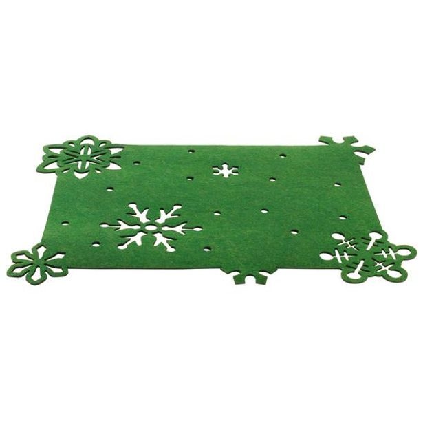 TORO PROSTÍRÁNÍ VÁNOČNÍ OBDÉLNÍK,45X35CM,PLSTĚNÉ ZELENÁ_hamashop