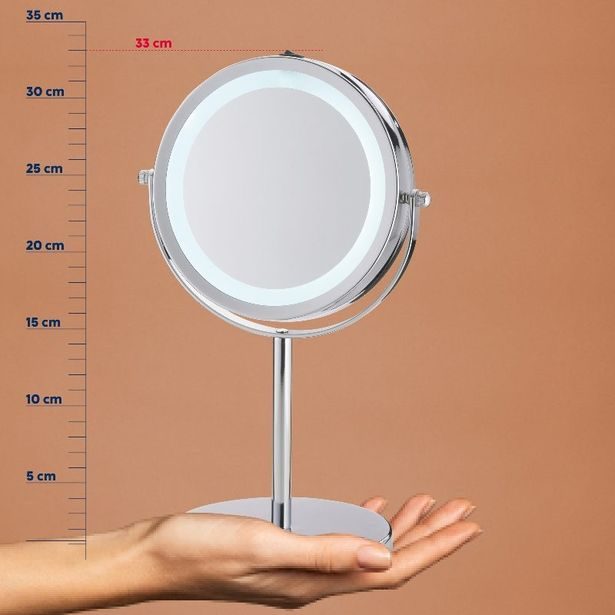 KELA Stojací zrcadlo Tio kov pochromovaný 33,0cm 13,0cm KL-20673