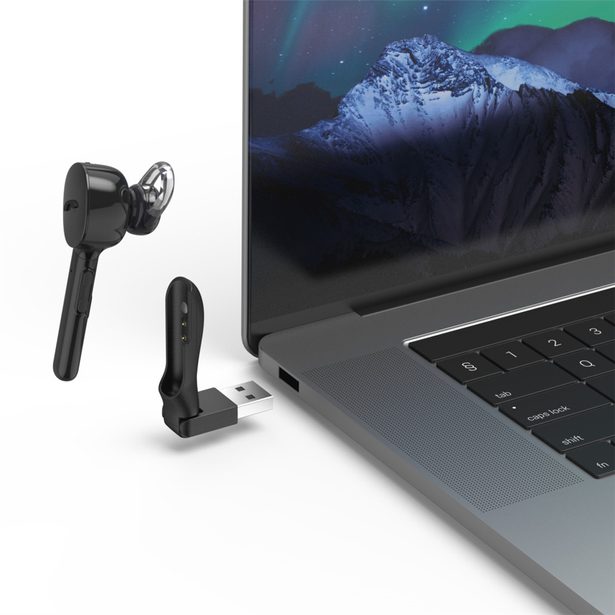 Hama MyVoice1300, Bluetooth headset mono, pro 2 zařízení, Siri, Google Ass., nabíjecí stanice