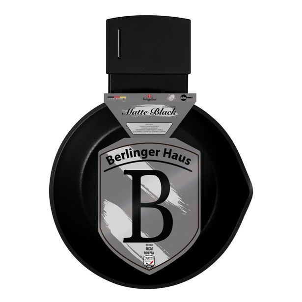 BERLINGERHAUS Pánev s titanovým povrchem 16 cm Matte Black Collection BH-8193