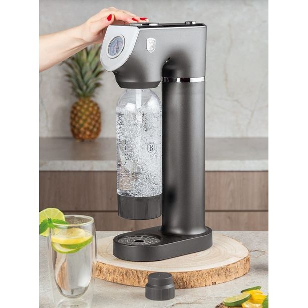 BERLINGERHAUS Výrobník sody SODABAR + 2 lahve Antracit Collection BH-8557