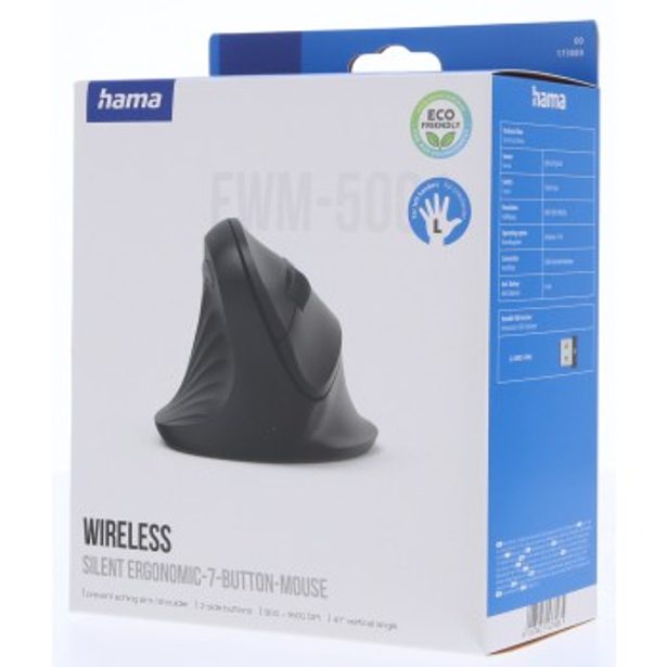Hama vertikální ergonomická bezdrátová myš EWM-500L