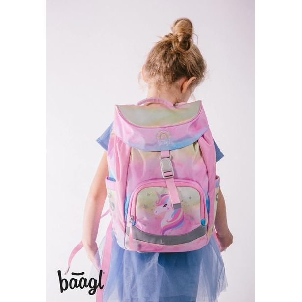 BAAGL SET 5 Airy Rainbow Unicorn: batoh, penál, sáček, zástěra, peněženka