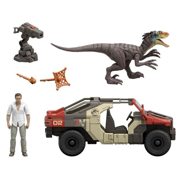 JW SUPER AUTO S ŘIDIČEM A DINOSAUREM