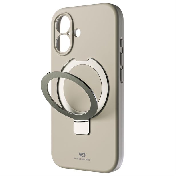 White Diamonds Mag Urban Stand Case, kryt pro Apple iPhone 16, MagSafe kompatibilní, pískový