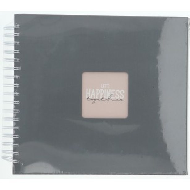 Hama album klasické spirálové FINE ART 28x24 cm, 50 stran, kamenná šedá, bílé listy