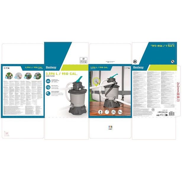 Písková filtrace, 3028l/hod.