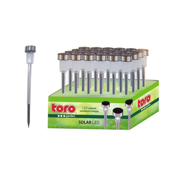 TORO SOLÁRNÍ LED SVĚTLO 36,5cm, stříbrná, plast, nerez_hamashop