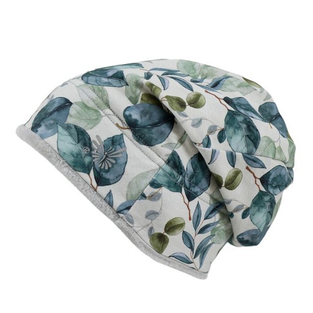 ESITO Zimní čepice spadená Leaves - šedá