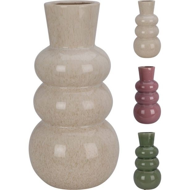EXCELLENT HOUSEWARE Váza 3 bubliny 25 cm zelená KO-095241200zele