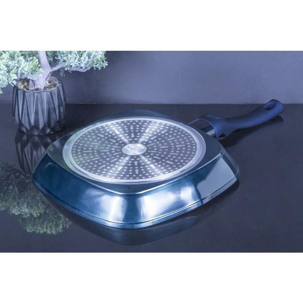 BERLINGERHAUS Pánev grilovací s mramorovým povrchem 28 cm Aquamarine Metallic Line BH-1873