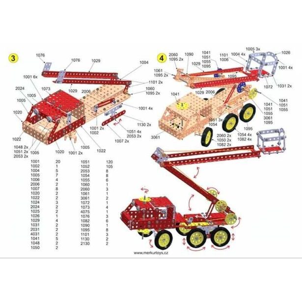Merkur Fire Set, 708 dílů, 20 modelů
