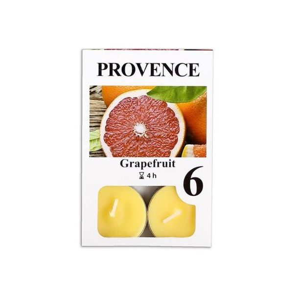 Provence SVÍČKA ČAJOVÁ GREPFRUIT, 6KS_hamashop