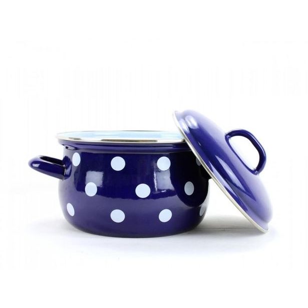 rendl.+PO d16 modrý, BÍLÝ PUNTÍK, 1,4l,smalt