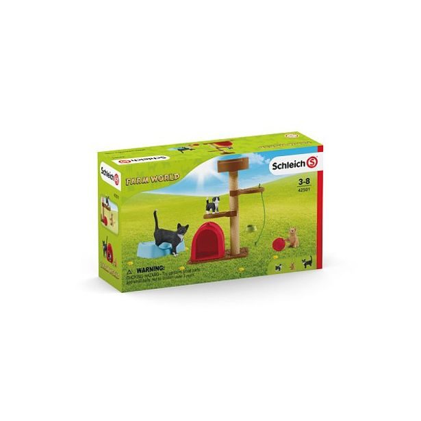 Škrábací kočičí strom s koťaty