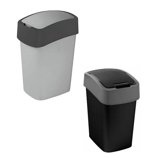 koš odp. 9l Flipbin černý/šedý, výkl.(19x24x35cm)