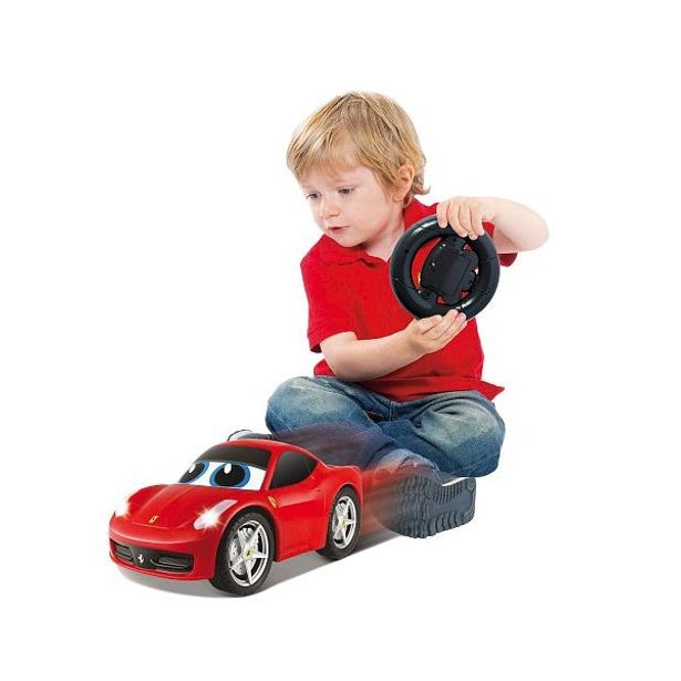 Maisto - BJUNIOR BB Junior RC - Ferrari 458 Italia se světly a zvuky, dálkový ovladač volant, červená, 27MHz