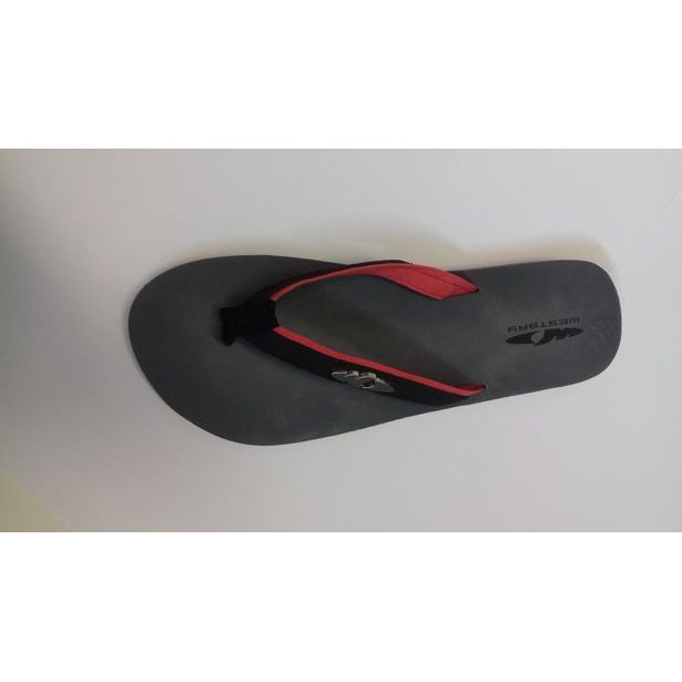 Letná plážová obuv Fashy 7608 černá/červená