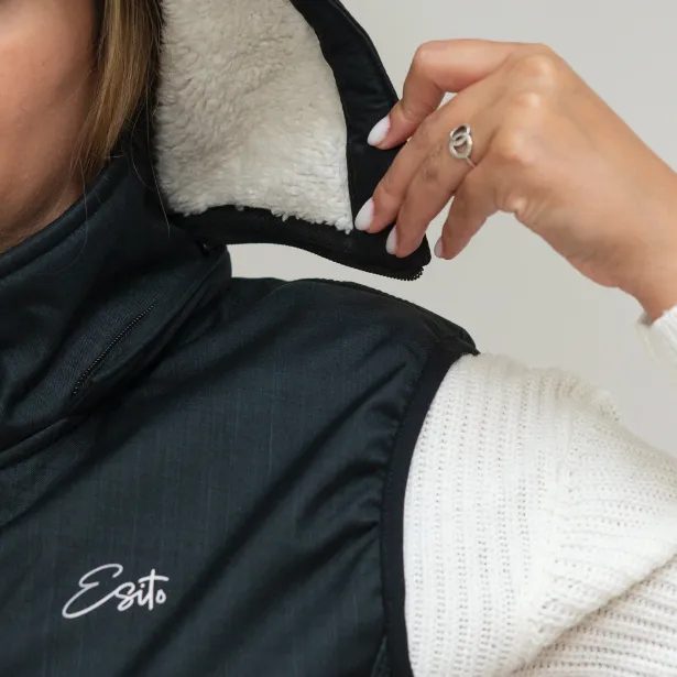 ESITO Dámská zimní softshellová vesta s beránkem Fuchsie - fuchsiová