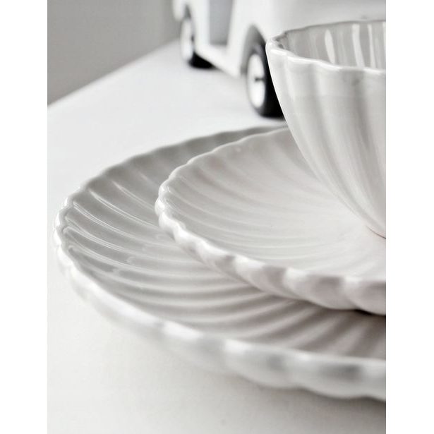 HIT Jídelní sada talířů porcelánová PEARL 18 ks bílá HT-24327901