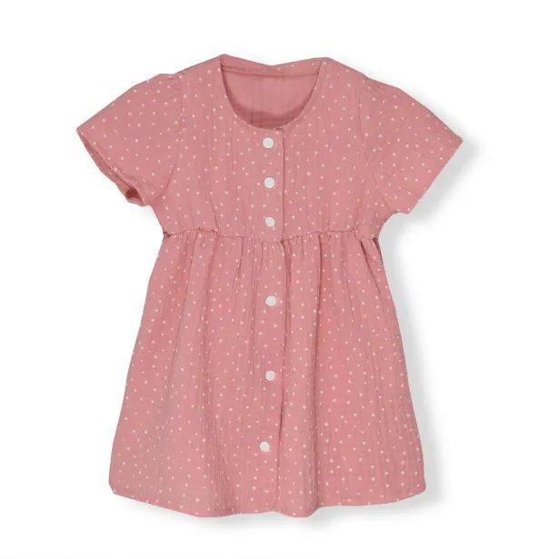 ESITO Mušelínové šaty Barunka Cameo pink DOT - růžová / 68