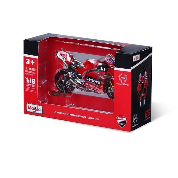 Maisto Maisto - Motocykl, Ducati Lenovo team 2022, (#63 Francesco Bagnaia), 1:18