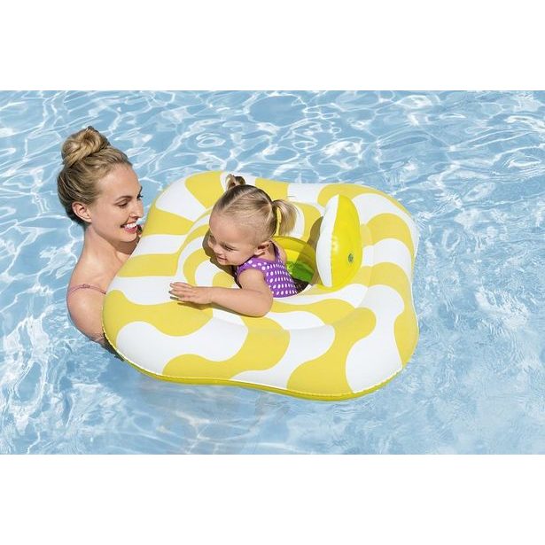 Bestway Nafukovací baby sedací kruh s opěrkou, 79x79 cm