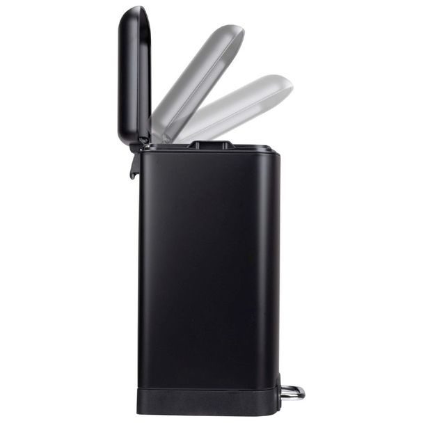 DIRT-DEVIL Odpadkový koš nášlapný 12 l tiché zavírání černá ED-249504