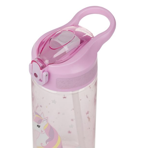 BAAGL Tritanová láhev na pití s brčkem Rainbow Unicorn 500 ml