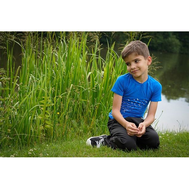 Unuo, Dětské bambusové triko s krátkým rukávem, Fuchsiová, Květ pampelišky