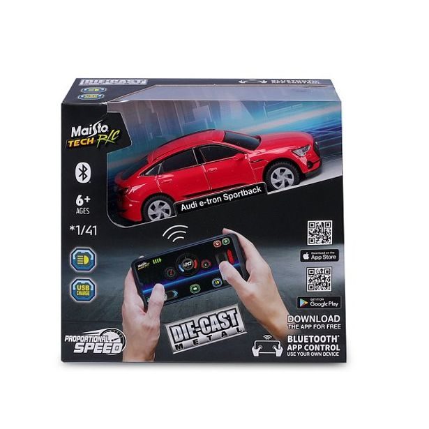 Maisto Maisto RC - DIE-CAST METAL se světly, Audi e-tron Sportback, 1:41, 2,4GHz, USB, XTR, Bluetooth 5.0