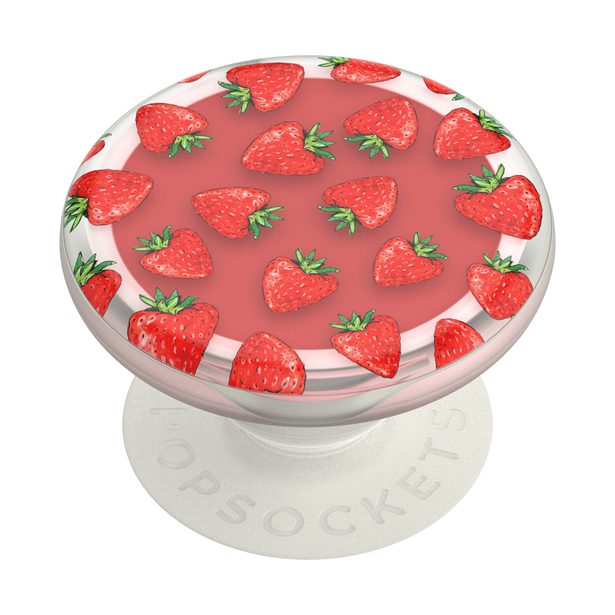 PopSockets Gen.2 PopLips, Strawberry Feels, s balzámem na rty, jahoda