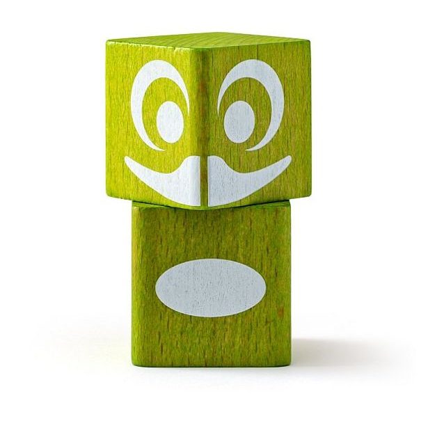 Kostky barevné s potiskem 26 ks - 3,3 cm