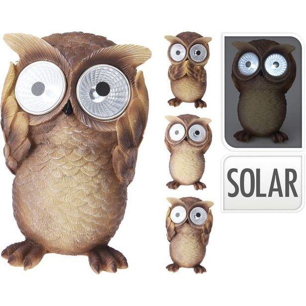 svítilna solární SOVA 3druhy-nevidí, neslyší, nemluví, keram.