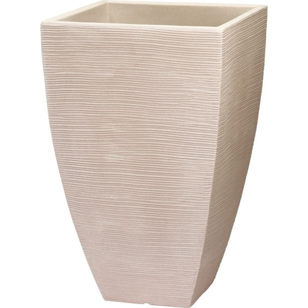 PROGARDEN Květináč žebrovaný čtvercový 40 x 60 cm písková KO-Y54203980