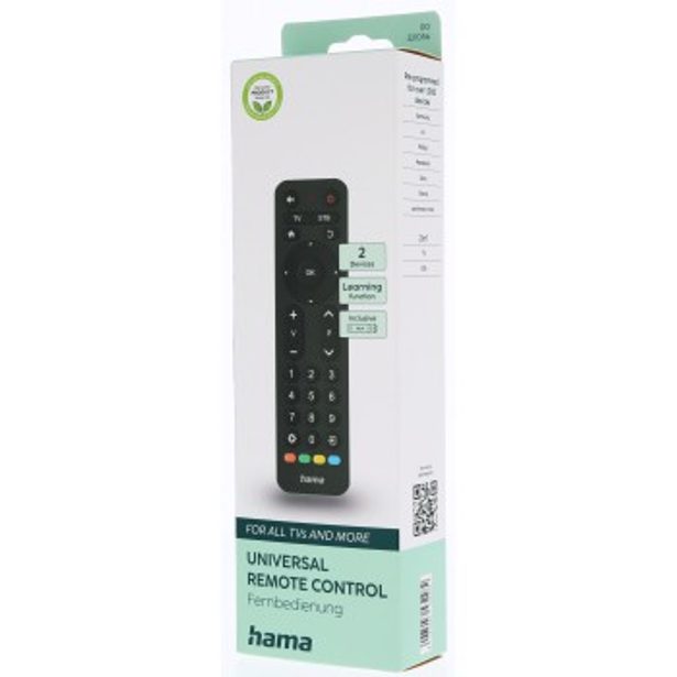 Hama univerzální dálkový ovladač 2v1 Zapper, kompaktní, velká tlačítka