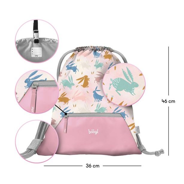 BAAGL 3 SET Zippy Bunny: aktovka, penál, sáček