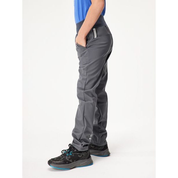 Unuo, Dětské softshellové kalhoty s fleecem Simple, Tm. Šedá