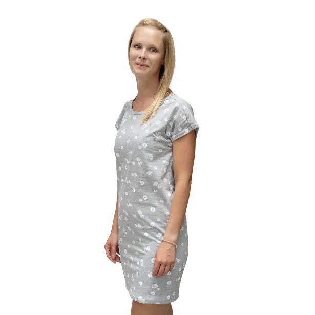 ESITO Dámská noční košile Království sedmikrásek - šedá
