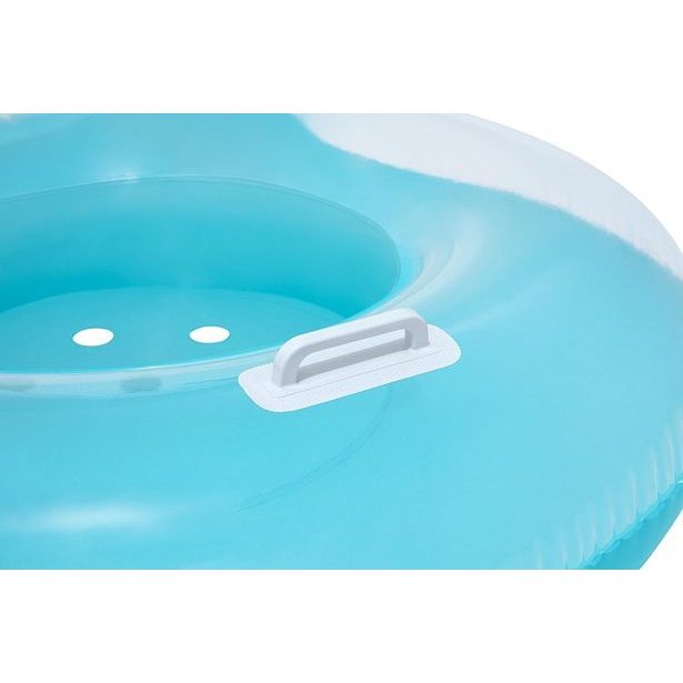 Nafukovací dvojitý kruh s madly modrý - 188x117 cm