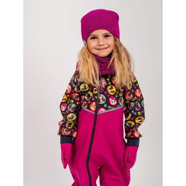 Unuo, Dětská čepice pletená, Fuchsiová