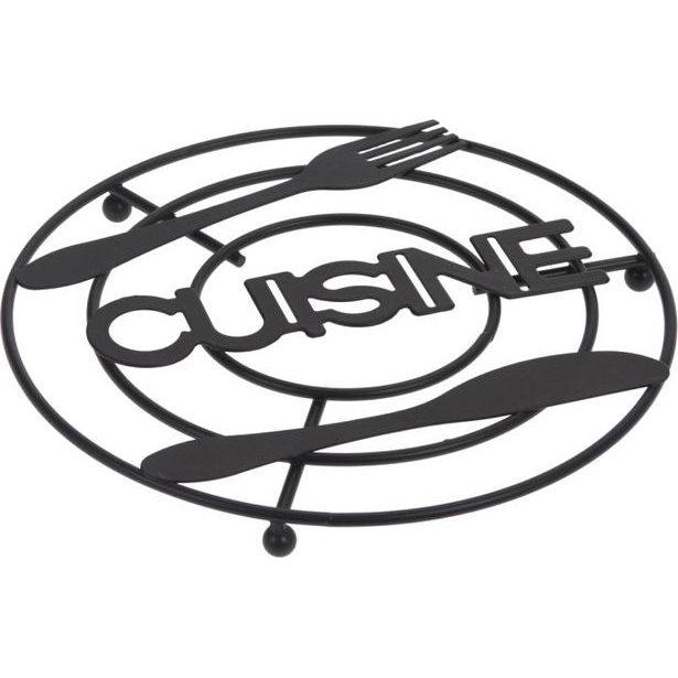 podložka pod hrnec d20cm, kov, černá