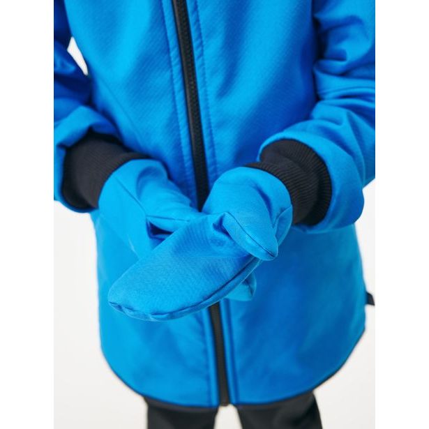 Dětské softshellové rukavice s beránkem Tap, Modrá