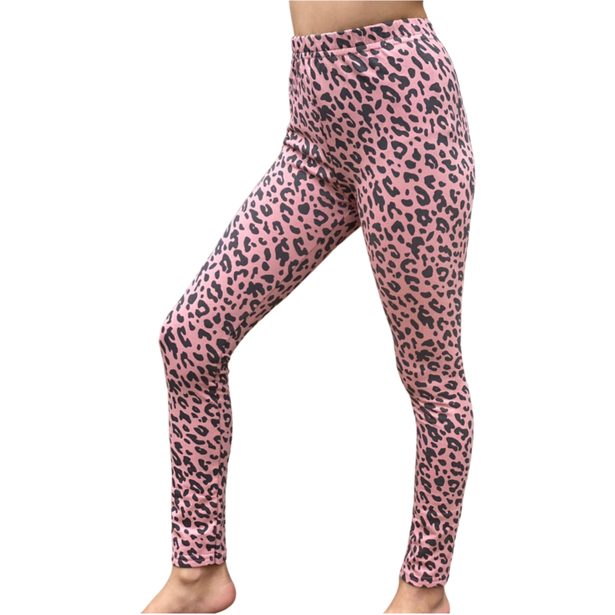 Thermo Legíny Lily Grey leopard starorůžová