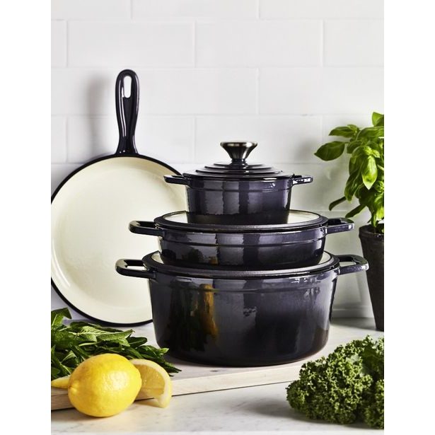 CS SOLINGEN Sada nádobí litinová Xanten 7 ks černá CS-067465